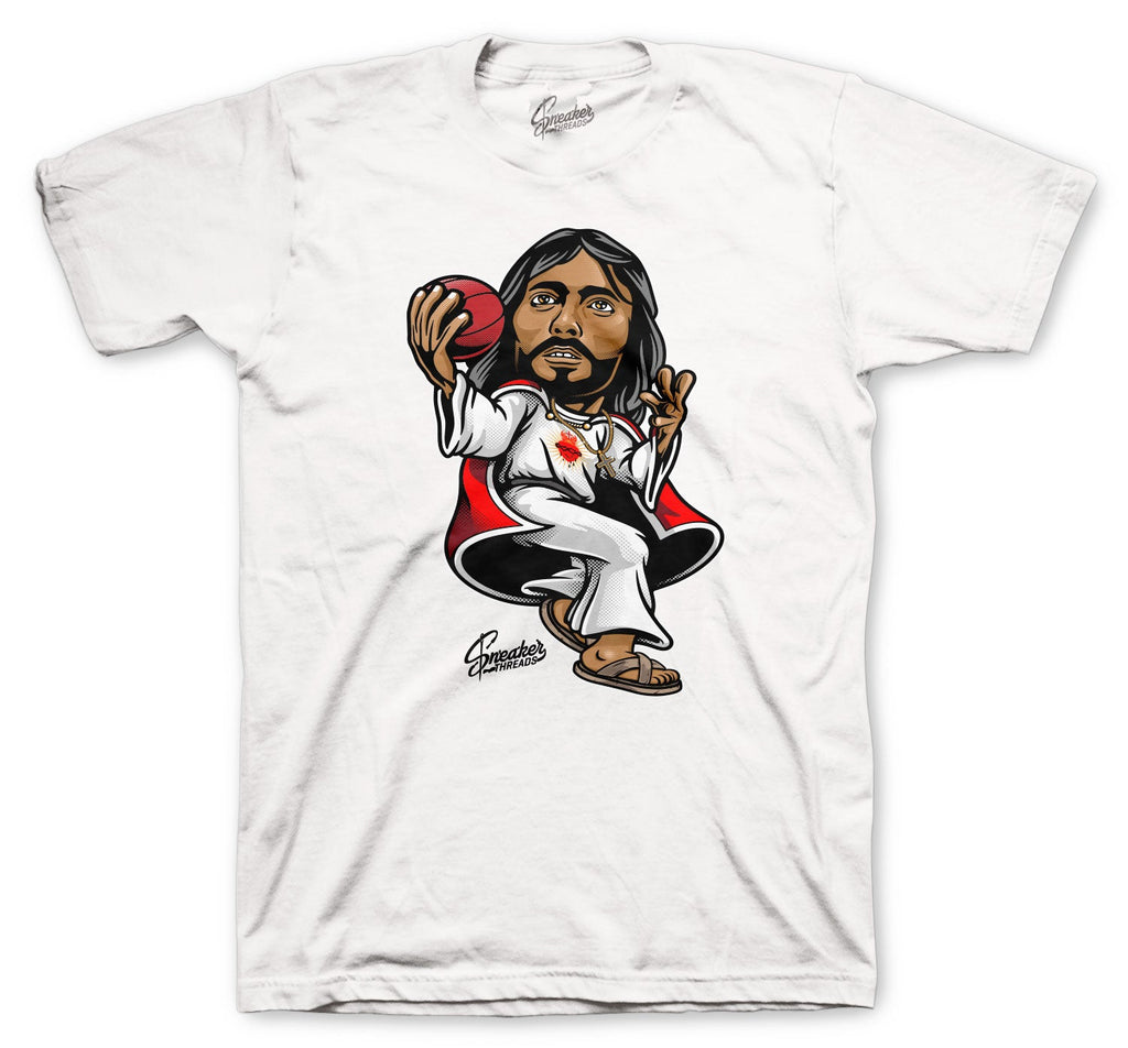 Retro 4 Fire Red Air Jesus Shirt