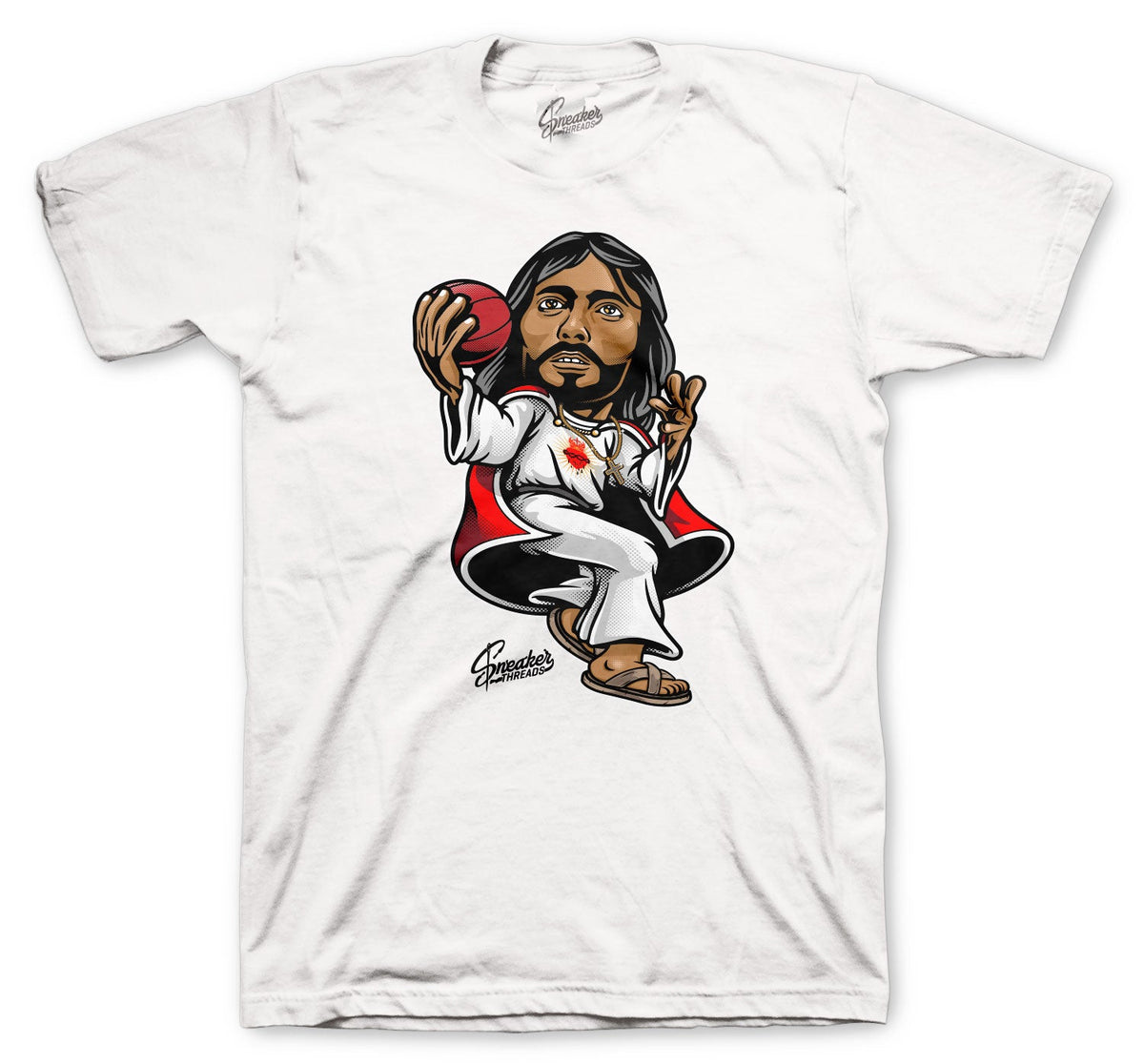 Retro 4 Fire Red Air Jesus Shirt