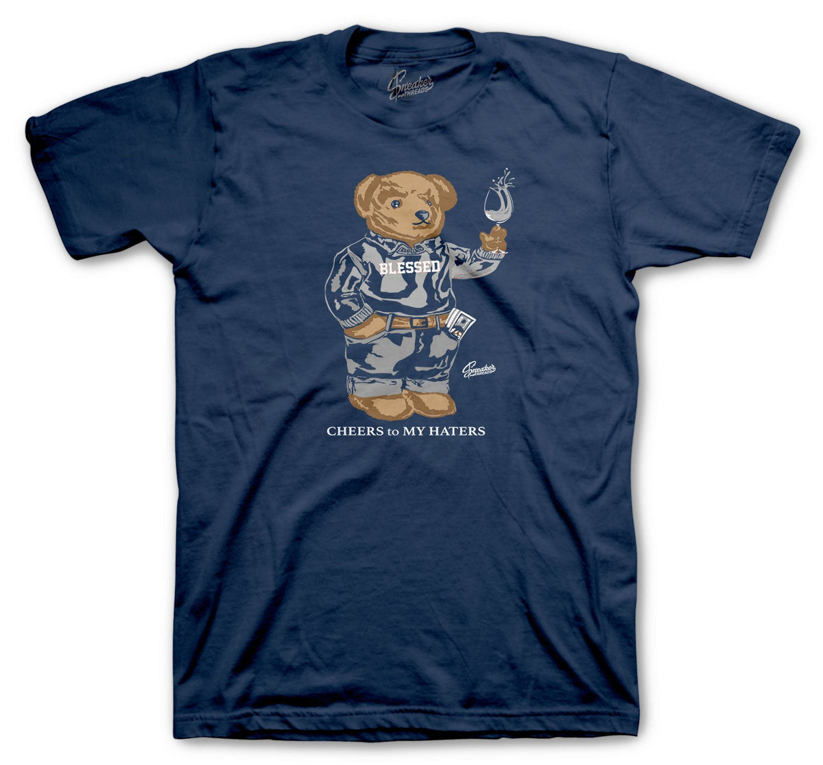 Retro 1 Midnight Navy Cheers Bear Shirt