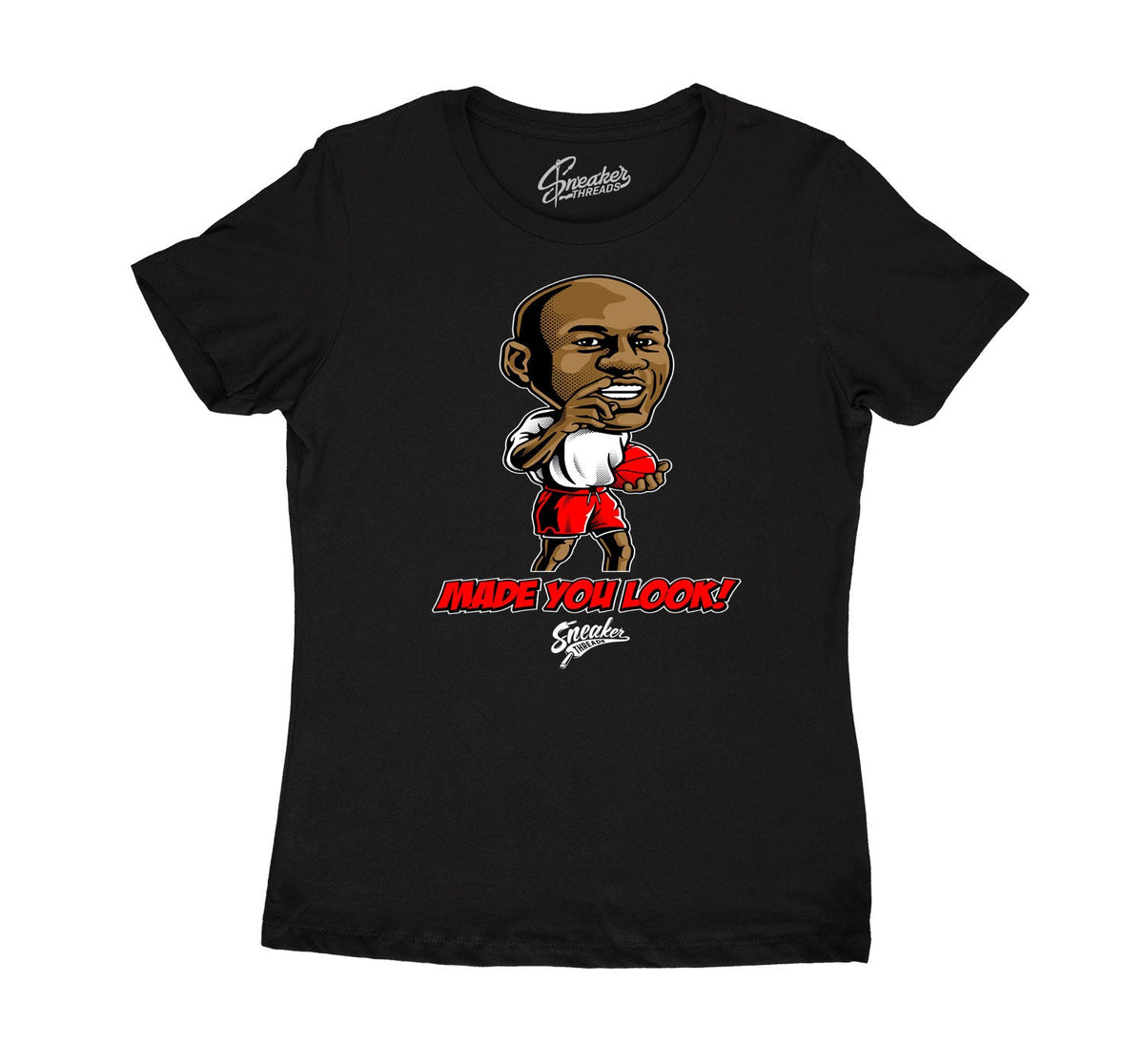 Womens - Fire Red 4 Made You Look Shirt