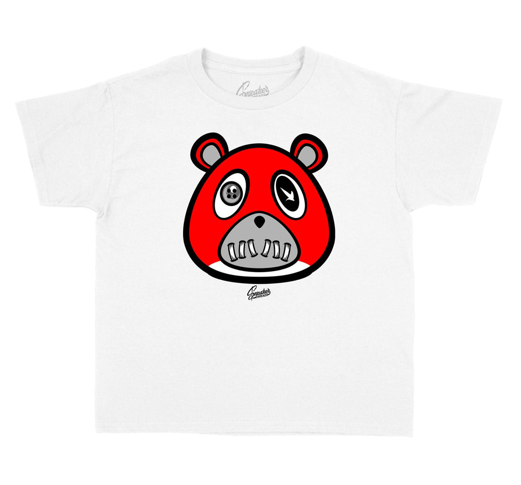 Kids - Fire Red 4 ST Bear Shirt
