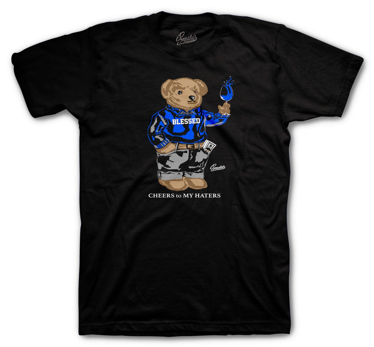 Retro 3 Blue Cement Cheers Bear Shirt