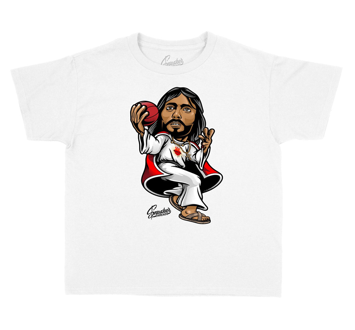 Kids - Fire Red 4 Air Jesus Shirt