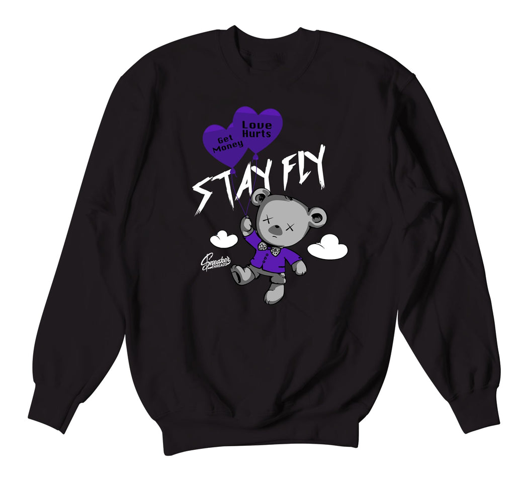 Retro 12 Dark Concord Money Over Love Sweater