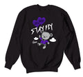 Retro 12 Dark Concord Money Over Love Sweater