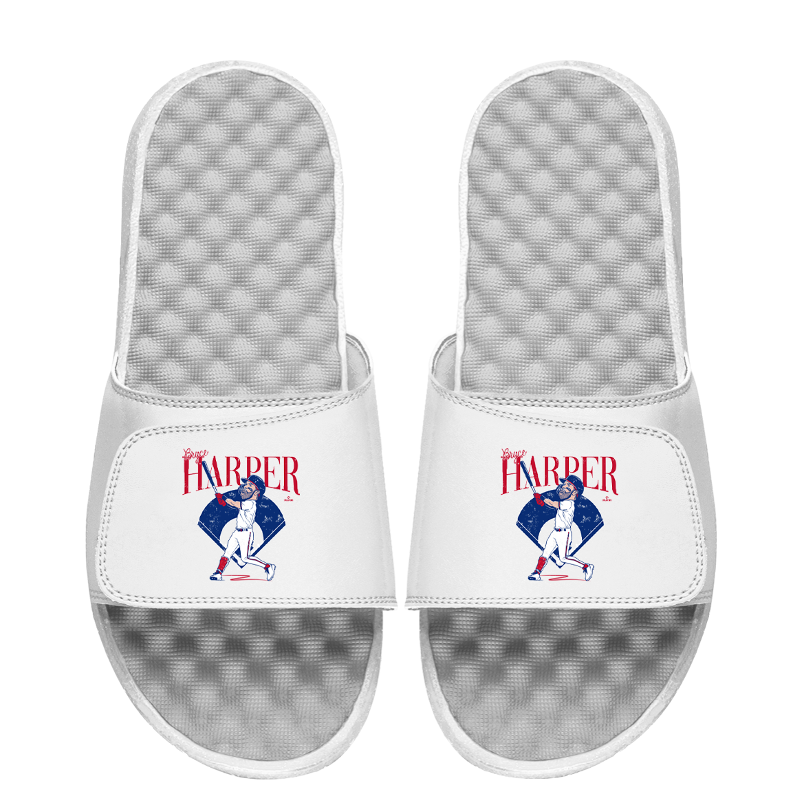 "Bryce Harper Caricature" Officially Licensed Slide Sandals