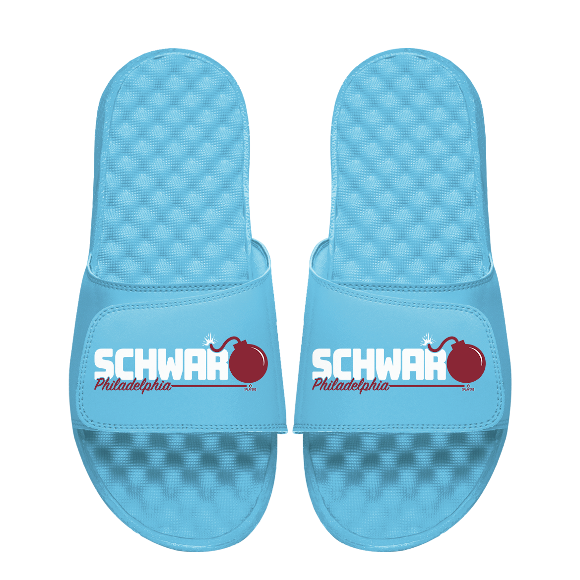 "Kyle Schwarber:  SCHWAR💣" Officially Licensed Slide Sandals