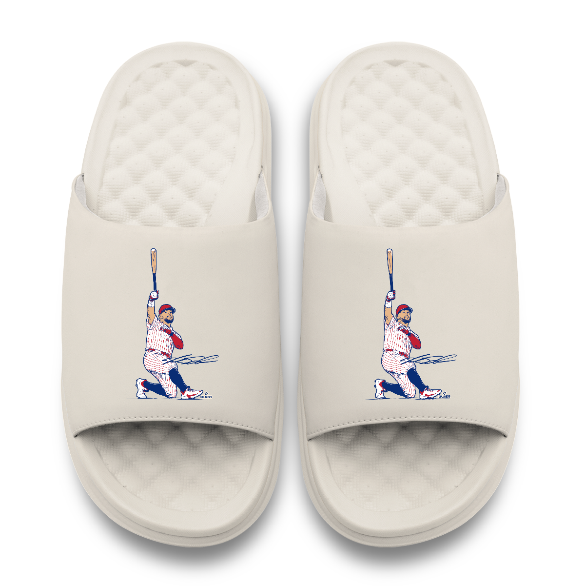 "Kyle Schwarber Swing" Officially Licensed Slide Sandals