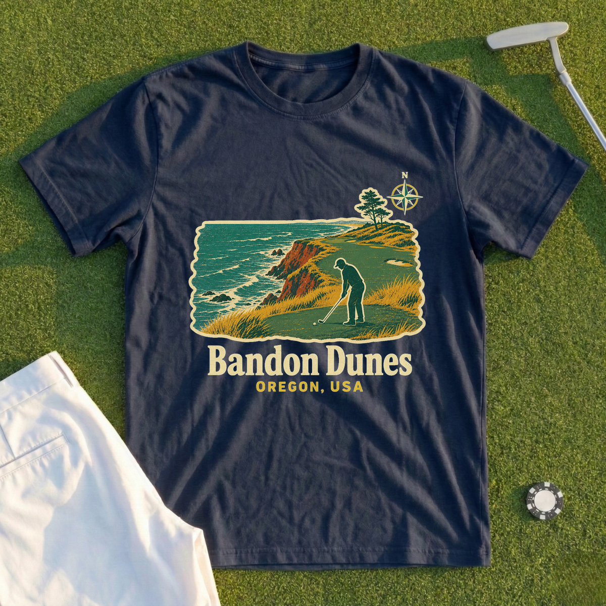 Bandon Dunes Travel Poster Tee