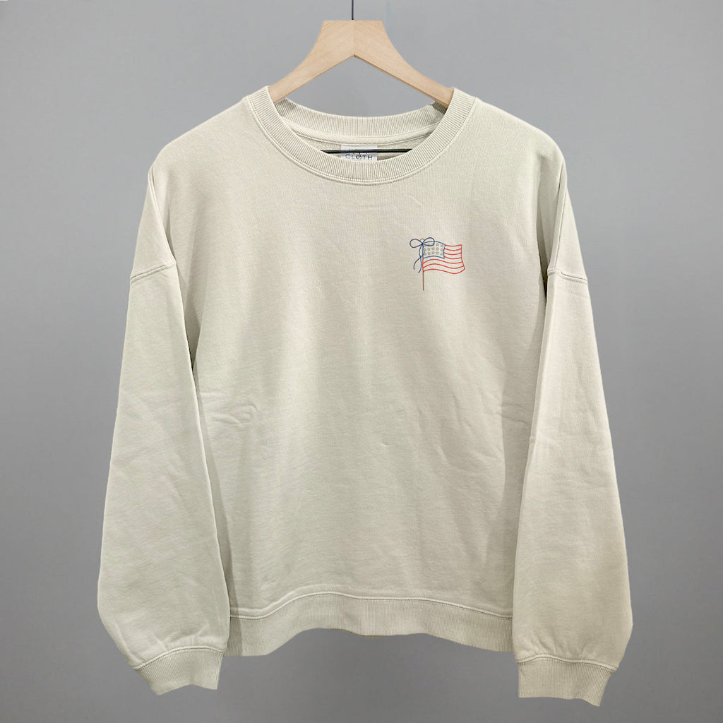 American Flag With Bow (Left Chest) product image 9