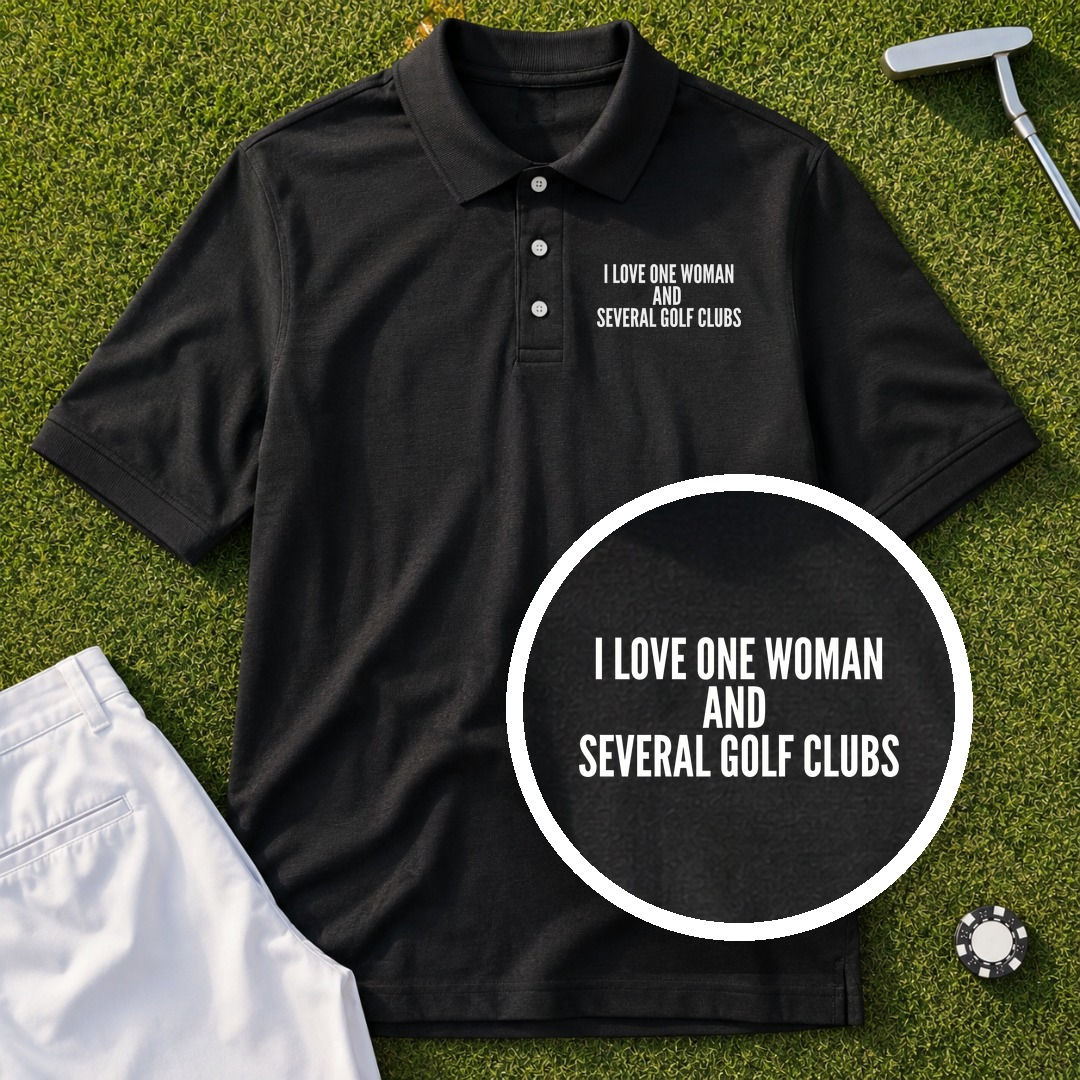 I Love One Woman Performance Polo