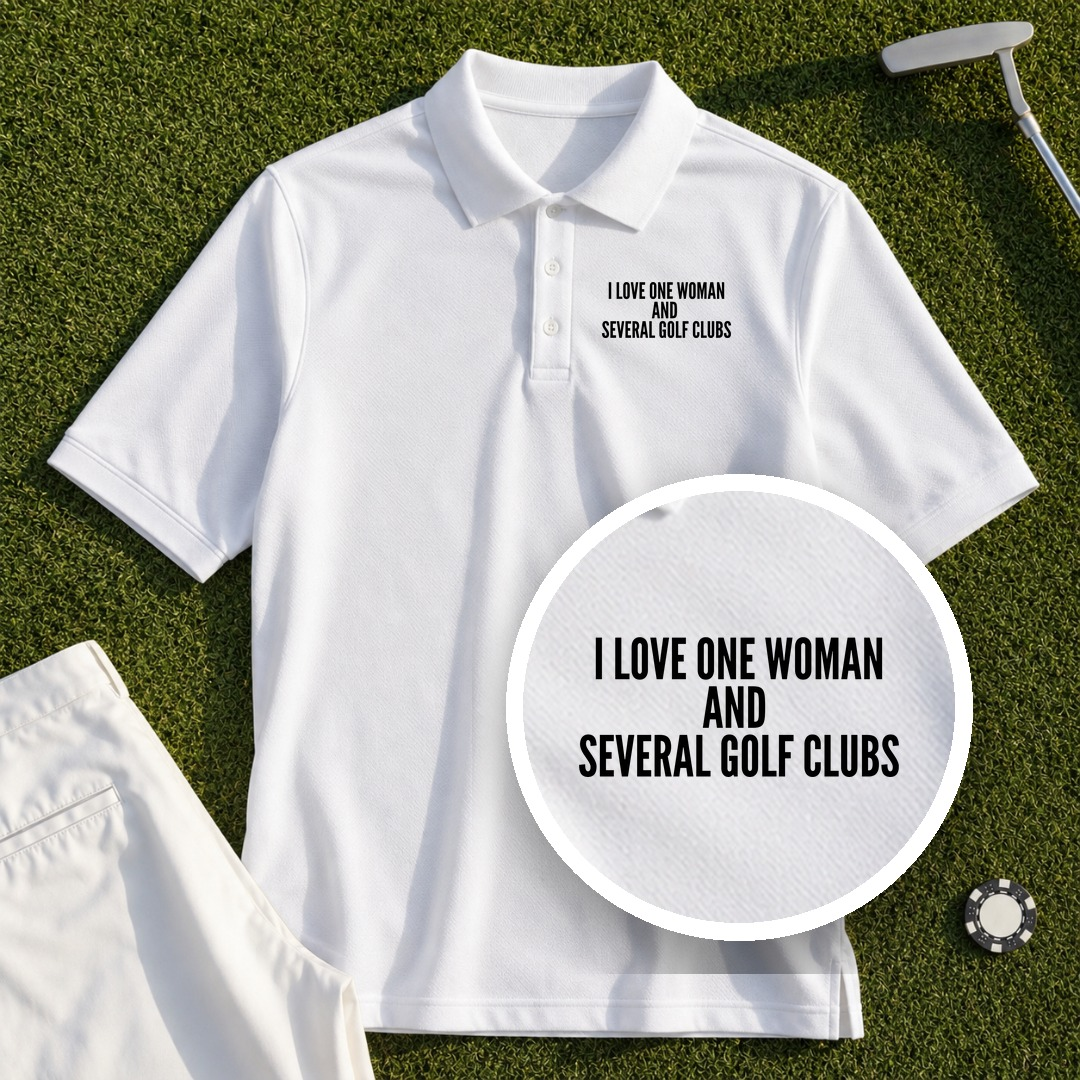 I Love One Woman Performance Polo