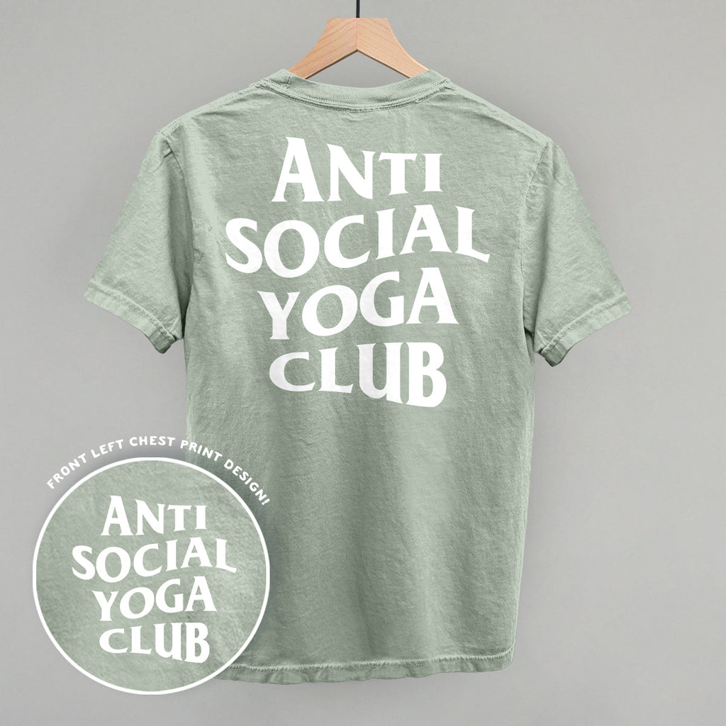 Anti Social Yoga Club (White) (Back Print) product image 1