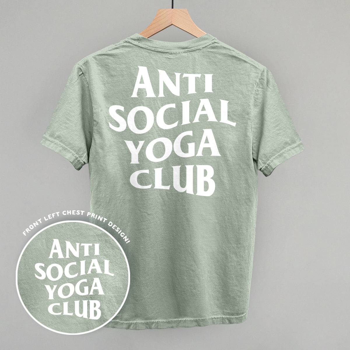 Anti Social Yoga Club (White) (Back Print) product image 1