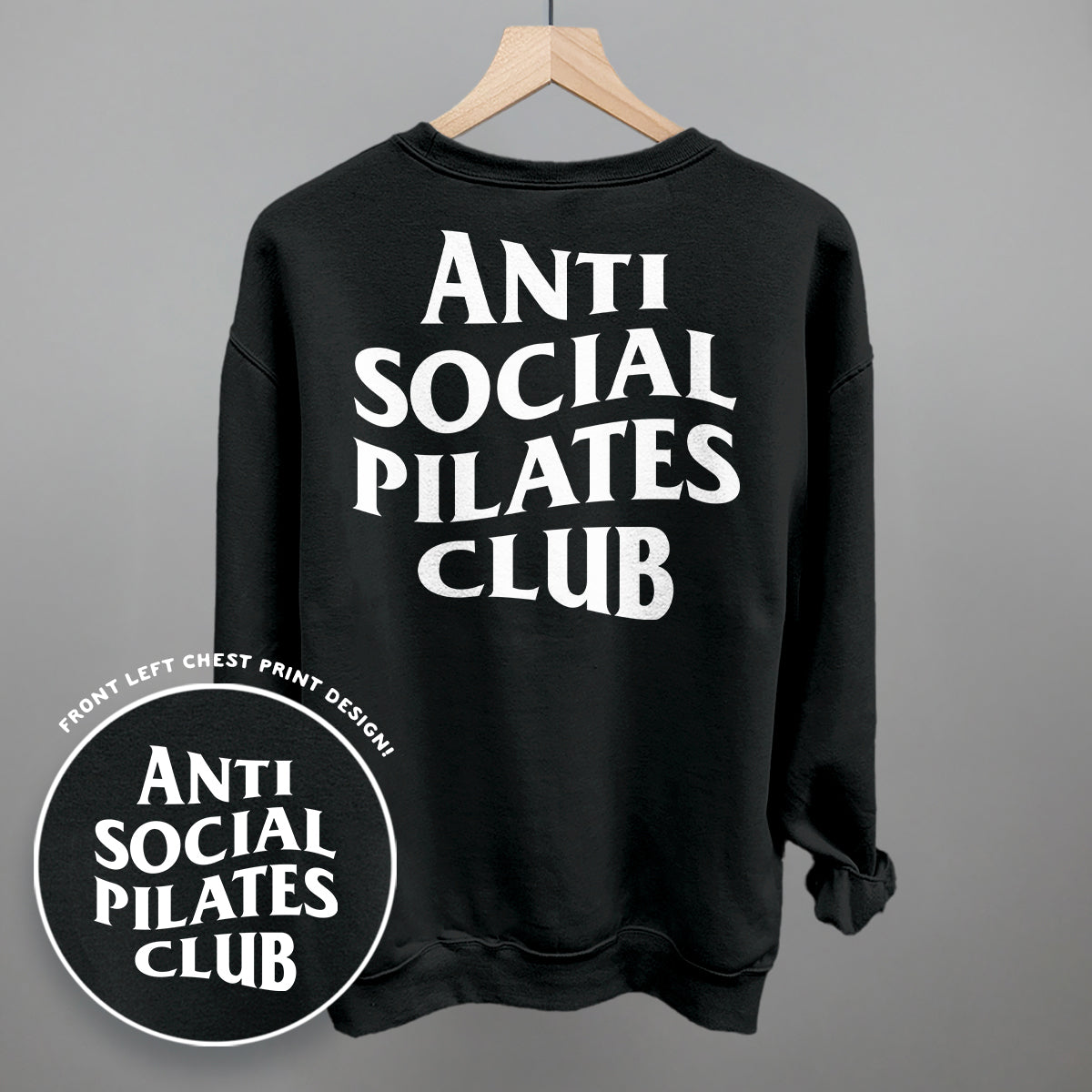 Anti Social Pilates Club (White) (Back Print) product image 8