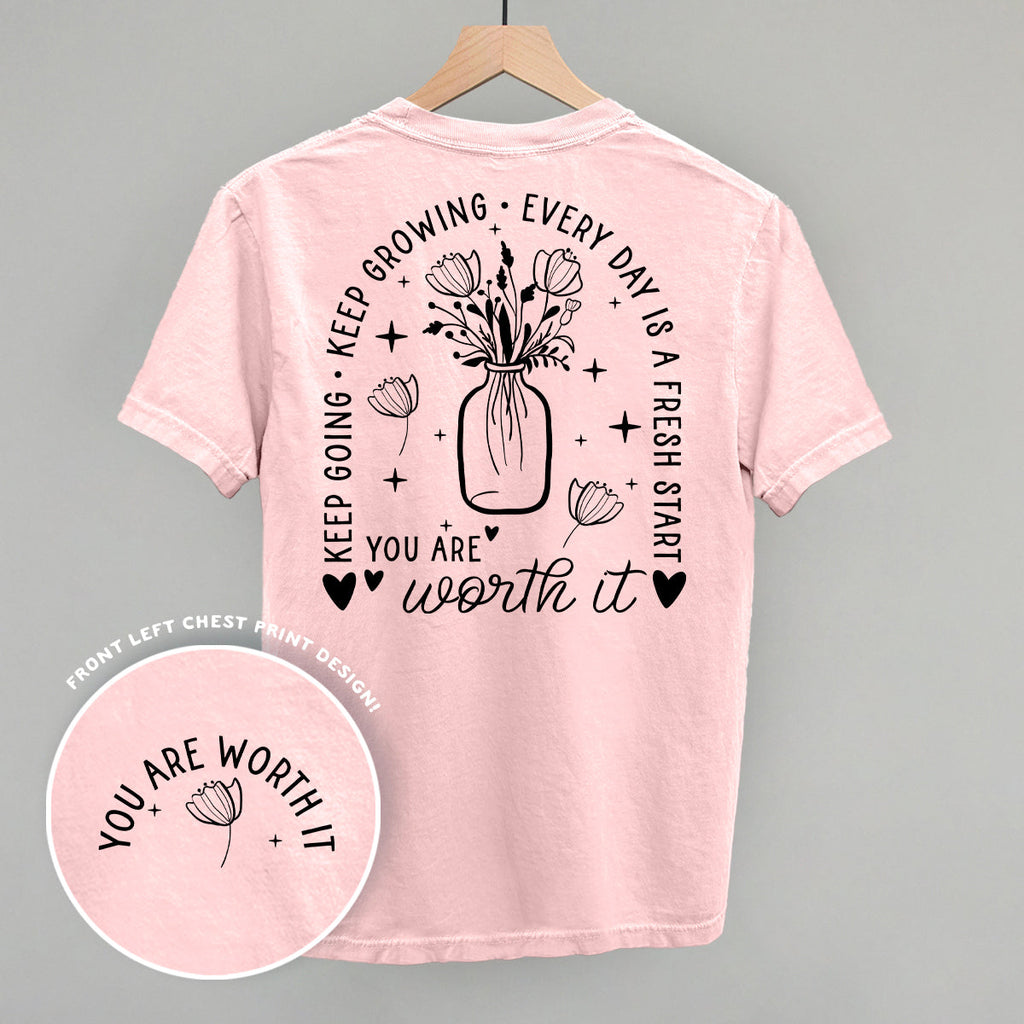 You Are Worth It Black Floral (Back Print) product image 2