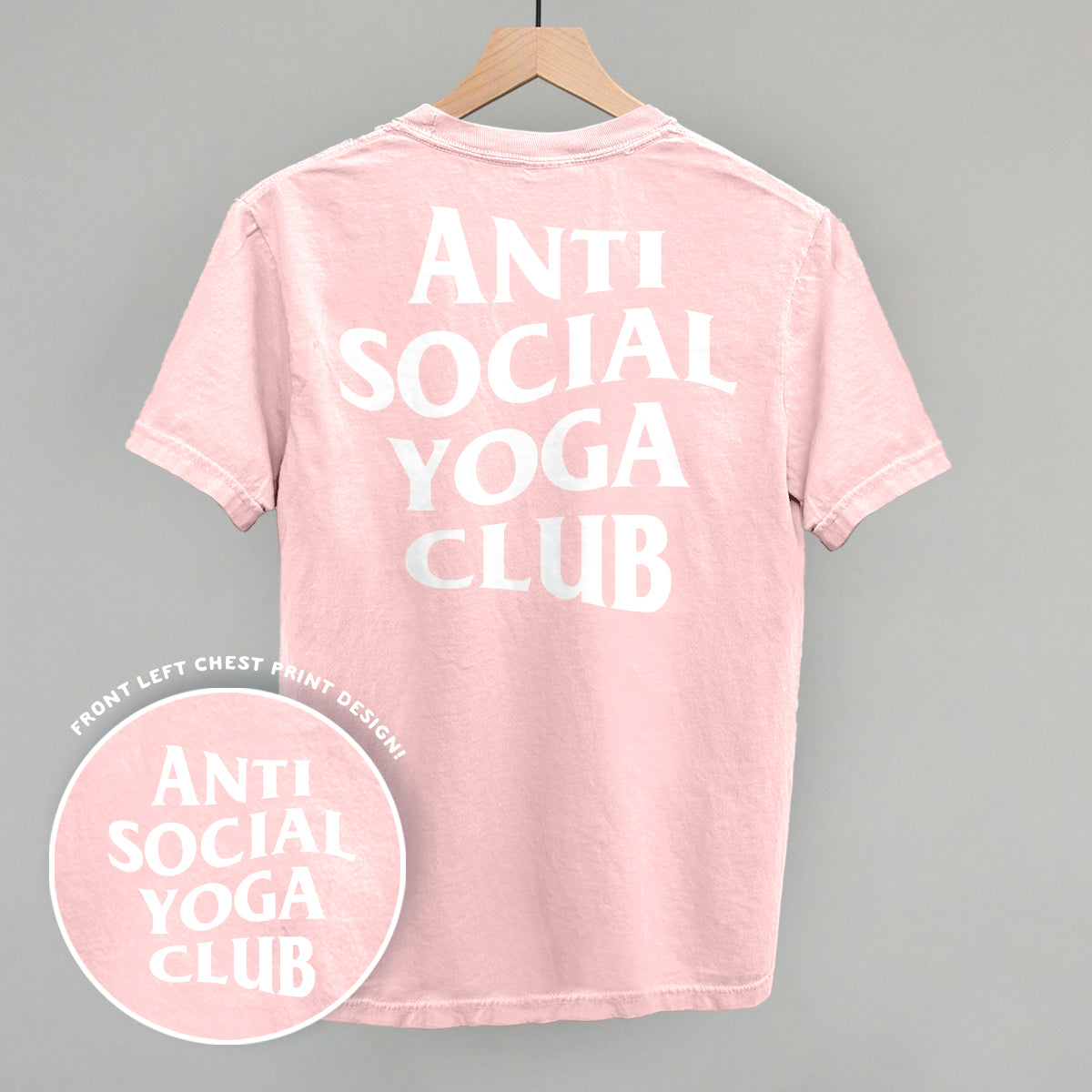 Anti Social Yoga Club (White) (Back Print) product image 2