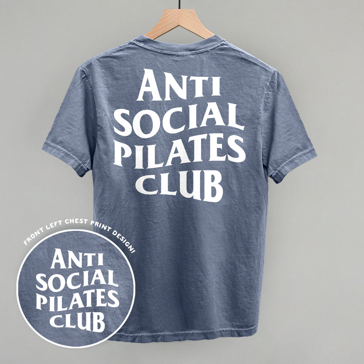 Anti Social Pilates Club (White) (Back Print) product image 3