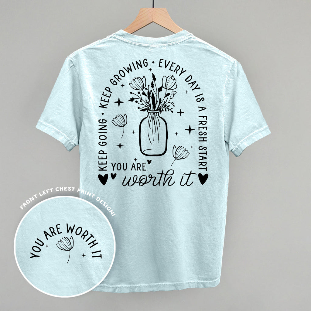 You Are Worth It Black Floral (Back Print) product image 3