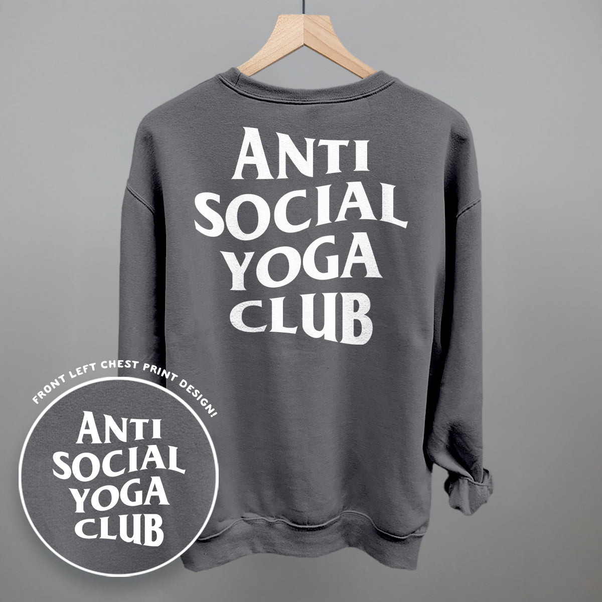 Anti Social Yoga Club (White) (Back Print) product image 9