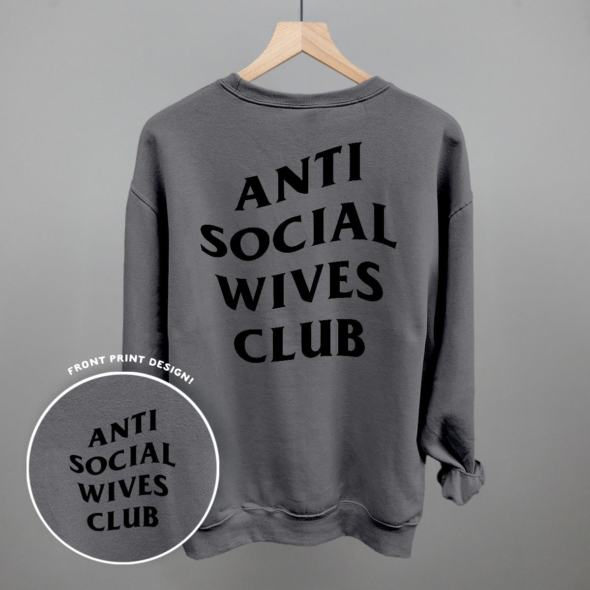 Anti Social Wives Club (Black) (Back Print) product image 2