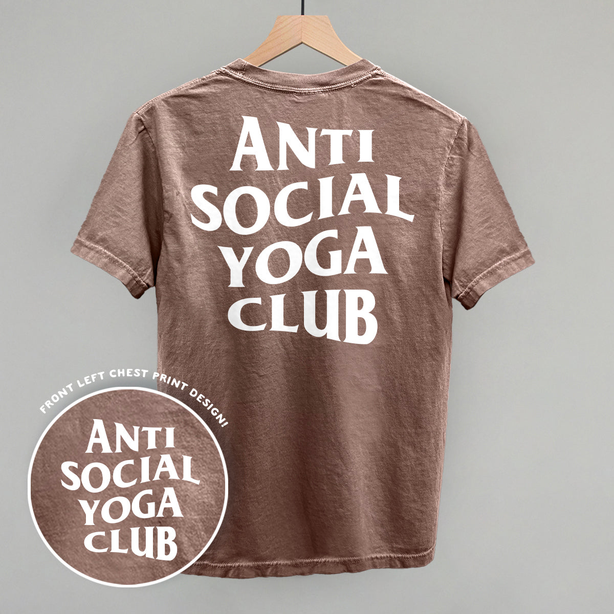 Anti Social Yoga Club (White) (Back Print) product image 5