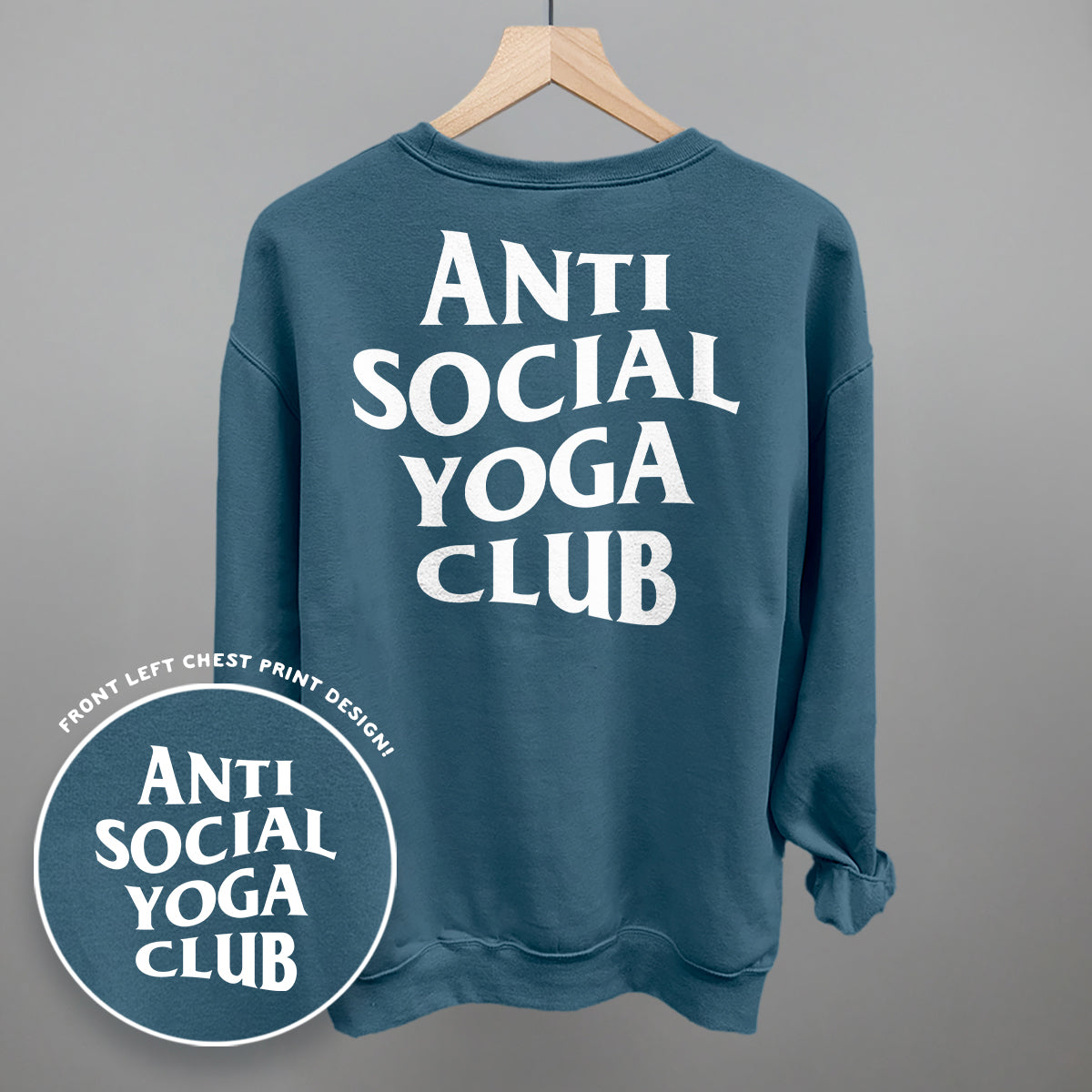 Anti Social Yoga Club (White) (Back Print) product image 10