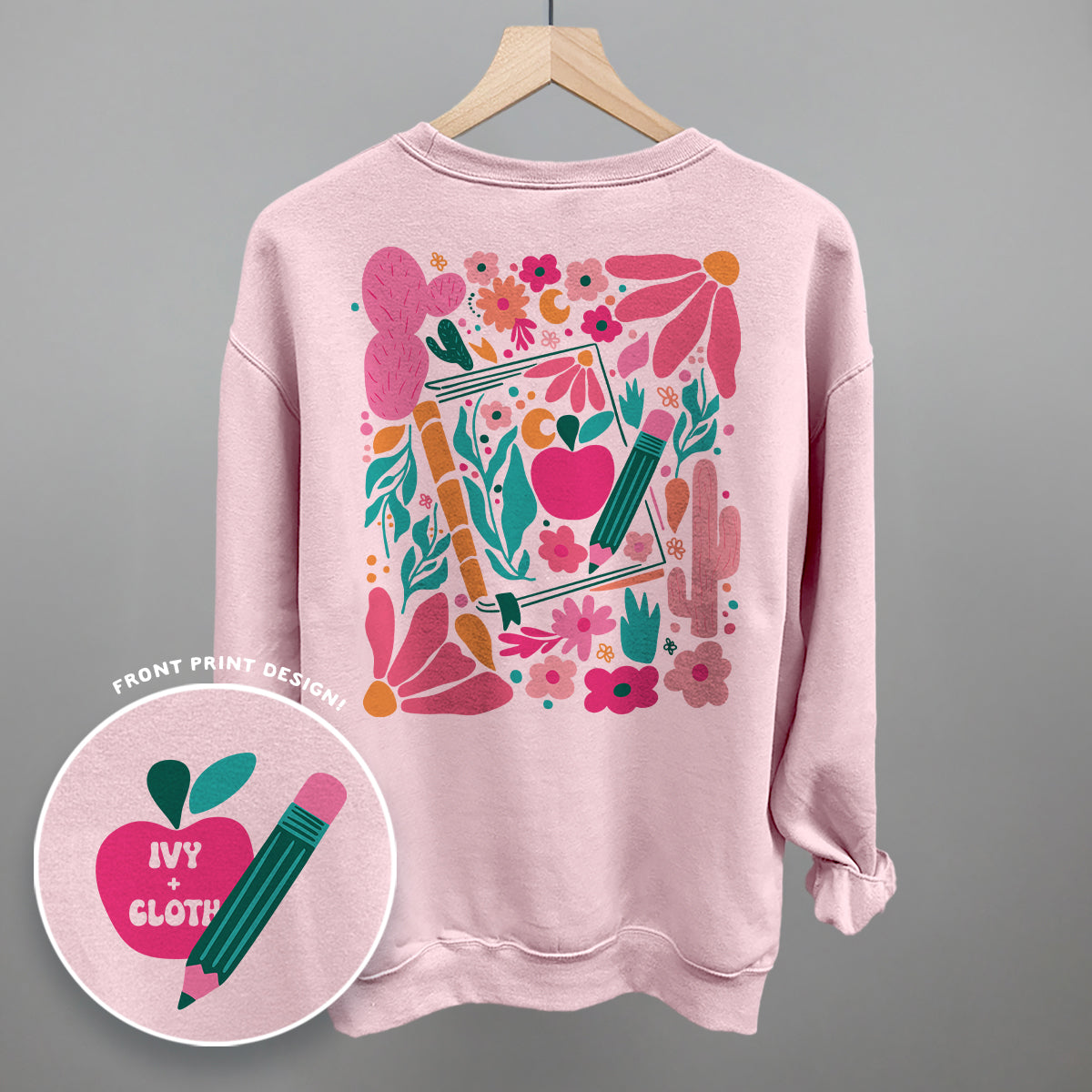 Abstract Floral Teacher Doodle (Back Print) product image 4
