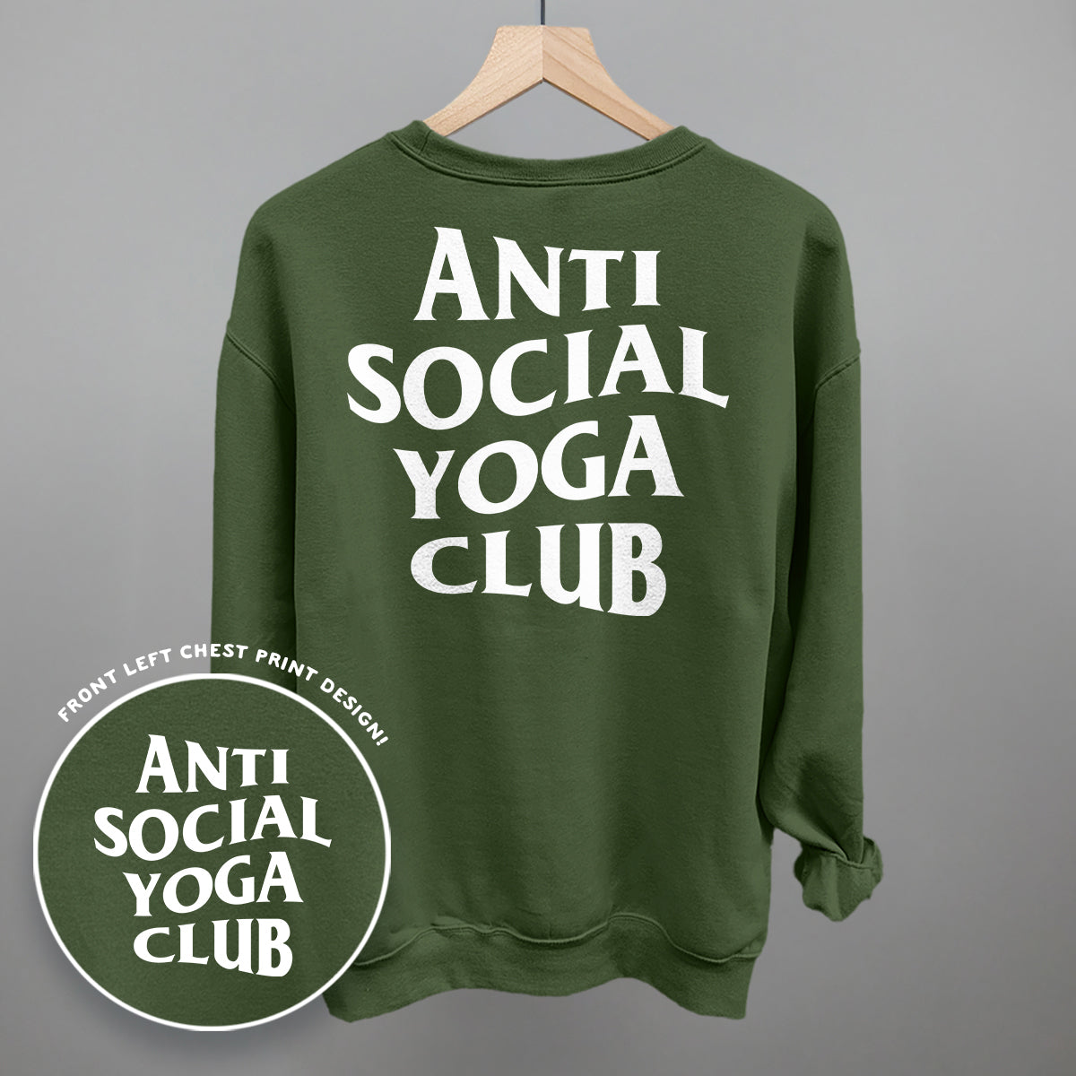 Anti Social Yoga Club (White) (Back Print) product image 11