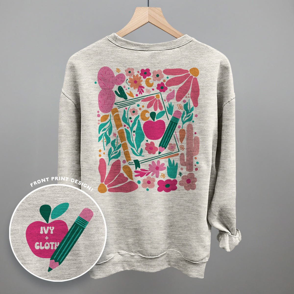 Abstract Floral Teacher Doodle (Back Print) product image 5