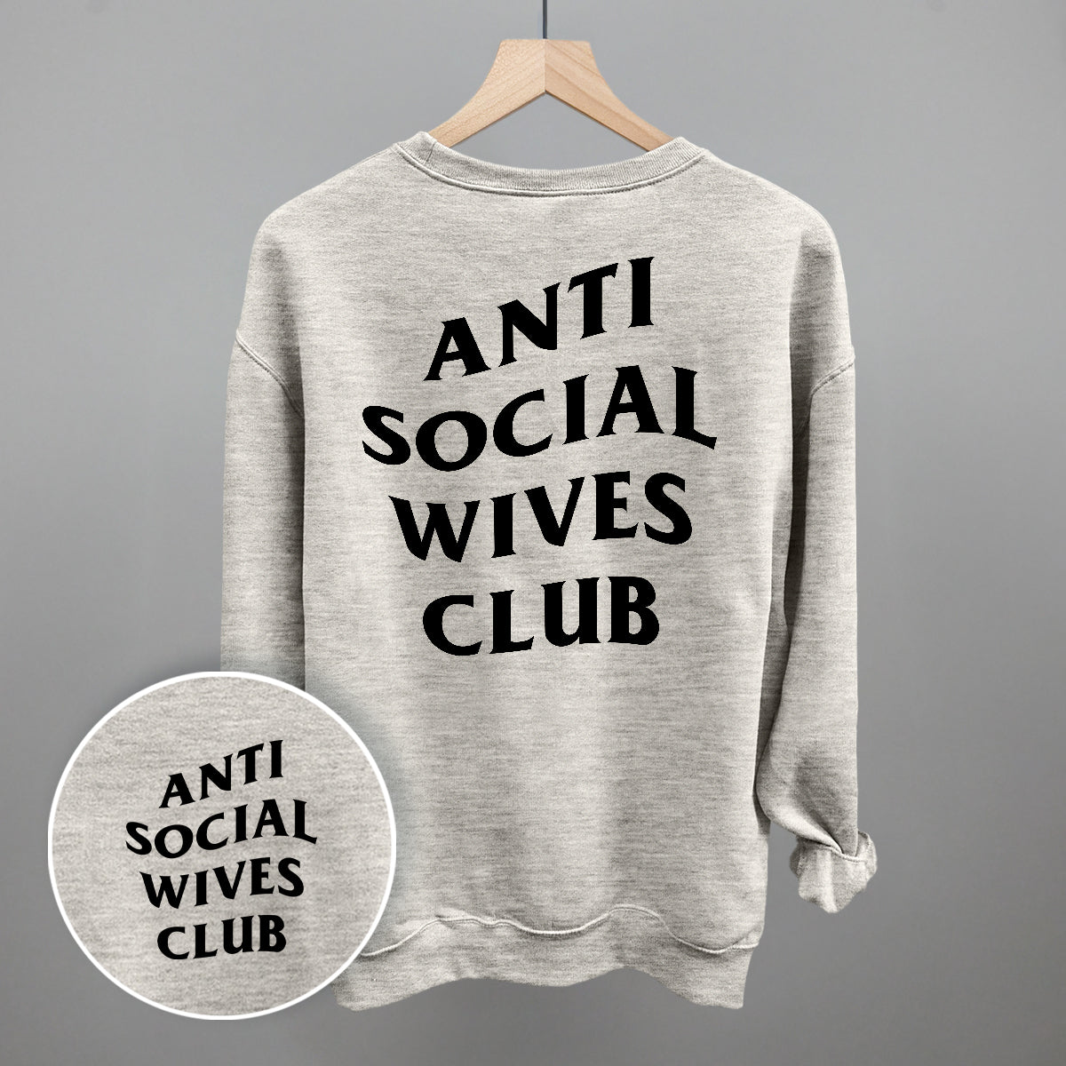 Anti Social Wives Club (Black) (Back Print) product image 3