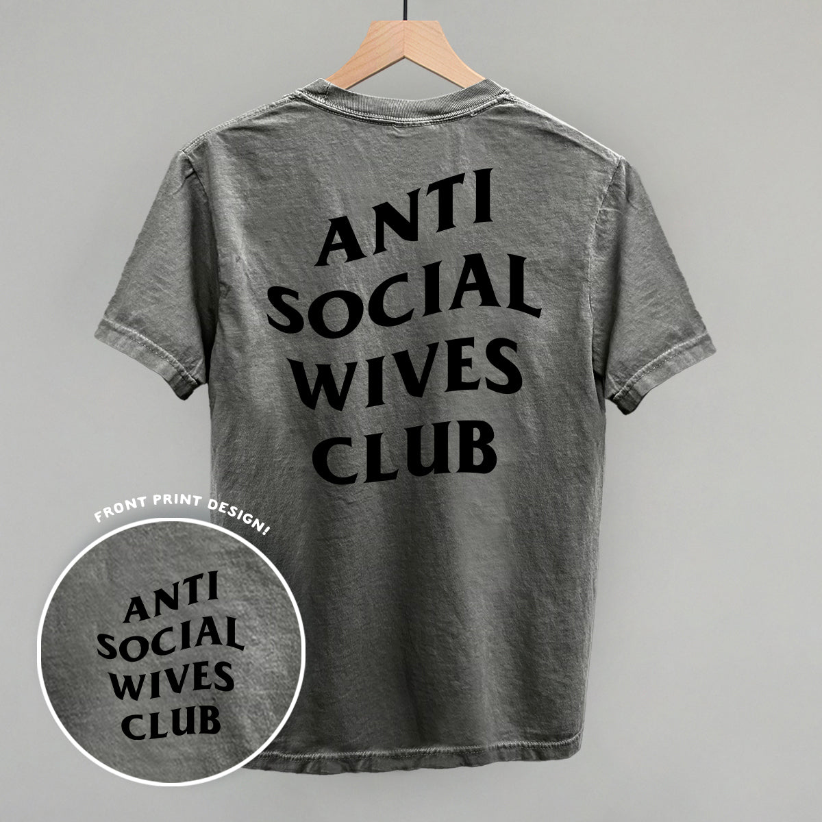 Anti Social Wives Club (Black) (Back Print) product image 1