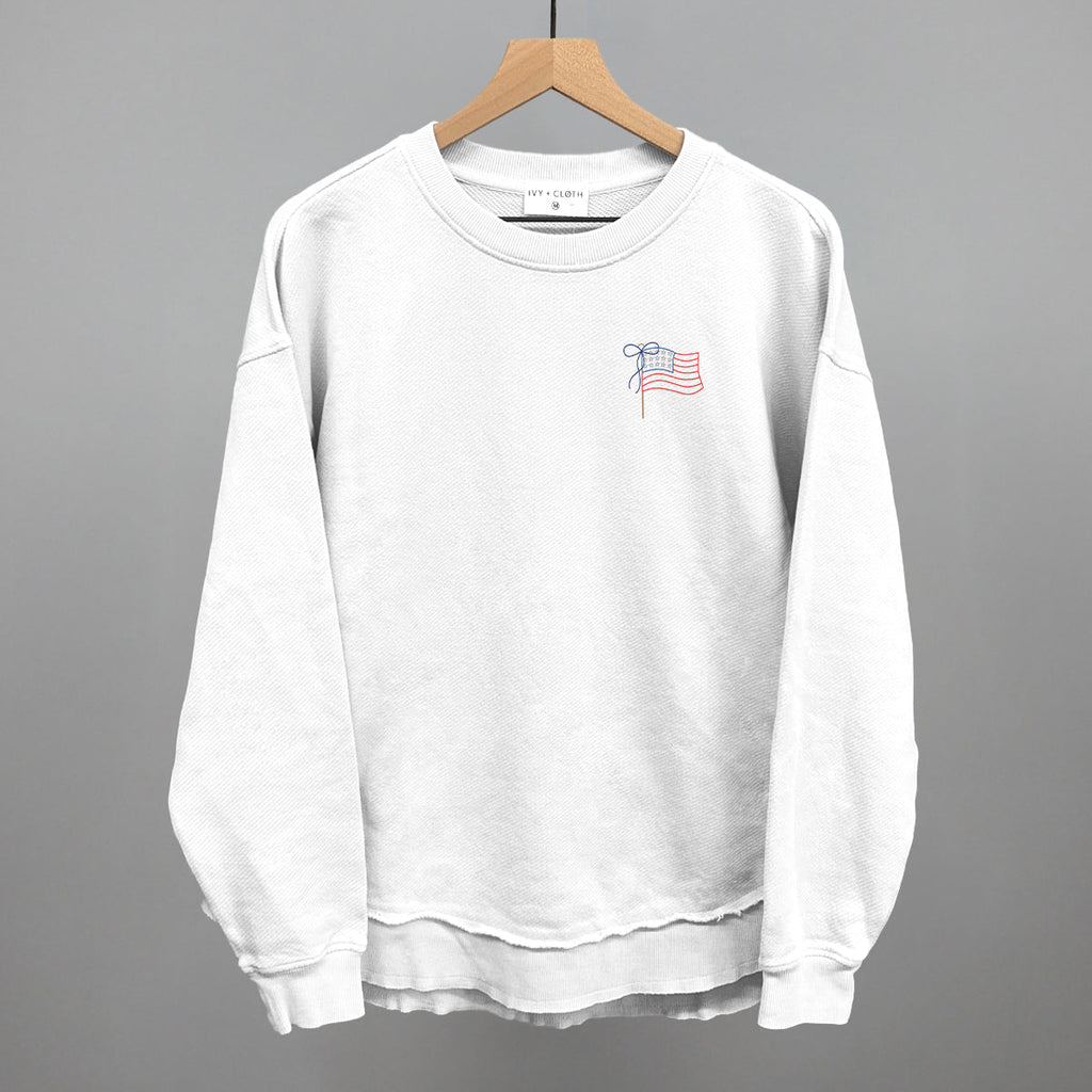 American Flag With Bow (Left Chest) product image 7