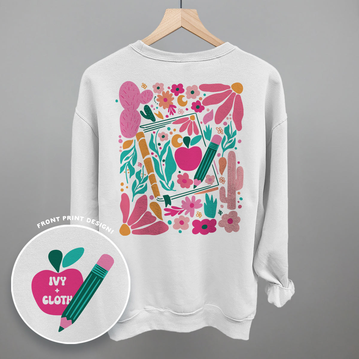 Abstract Floral Teacher Doodle (Back Print) product image 6