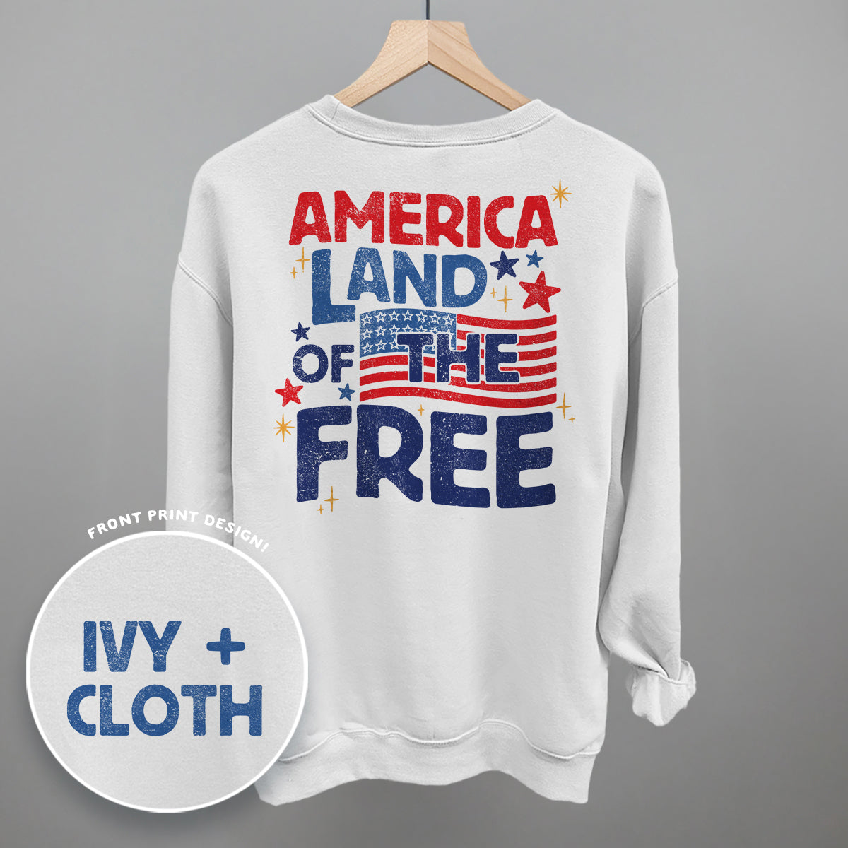 America Land Of The Free Distressed (Back Print) product image 4