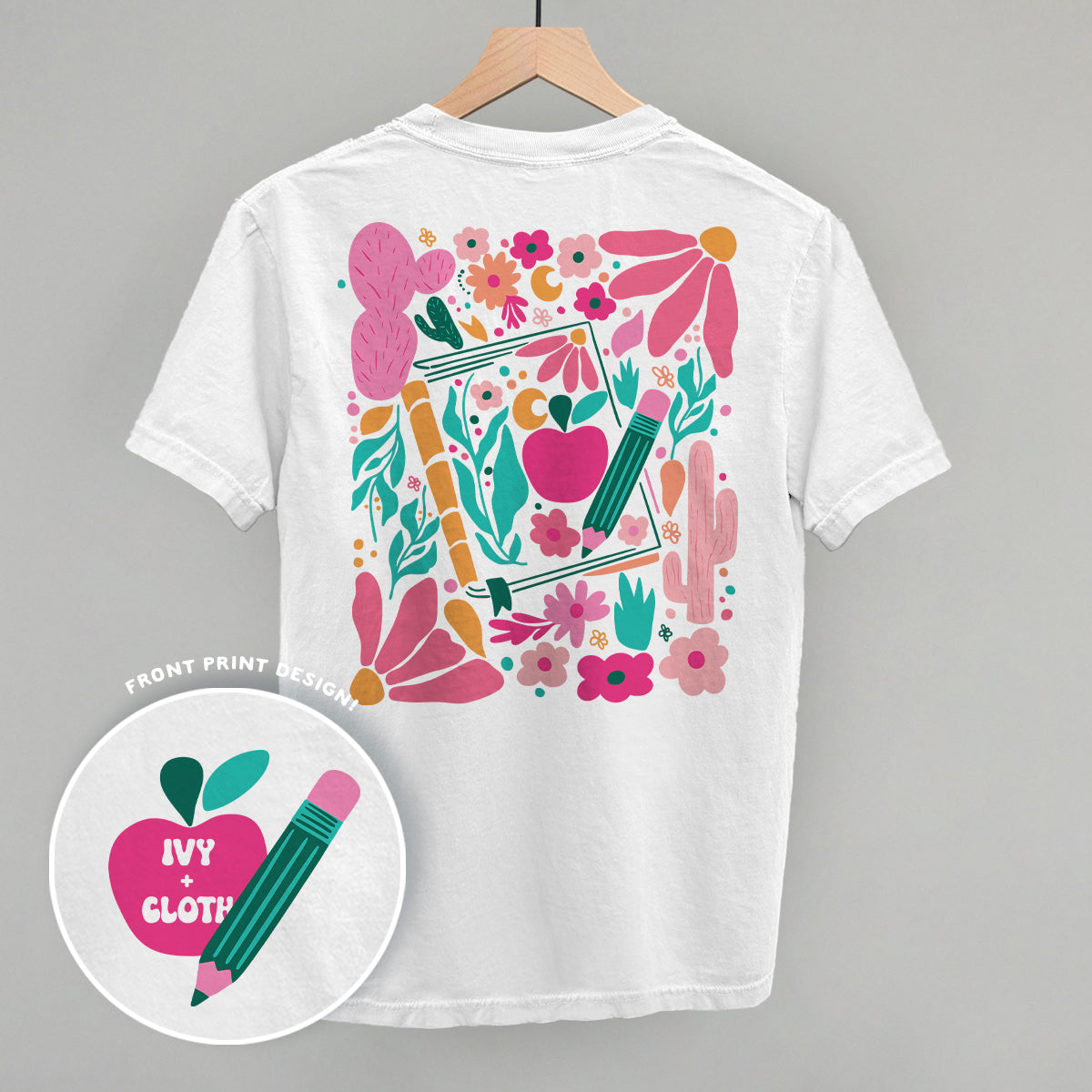 Abstract Floral Teacher Doodle (Back Print) product image 3