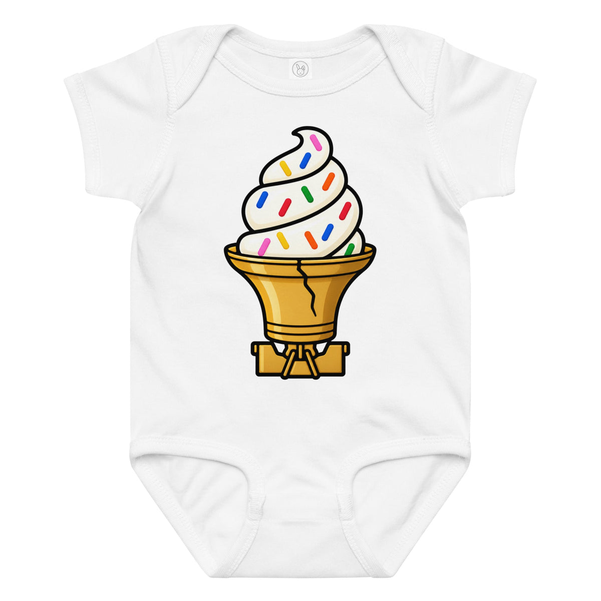 "Liberty Bell Ice Cream Cone with Jimmies" Baby Onesie