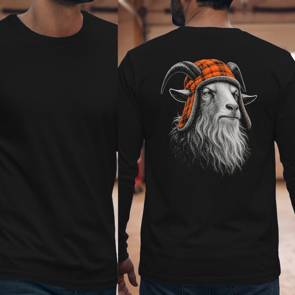Goat Grandpa Trapper Long Sleeve Tee