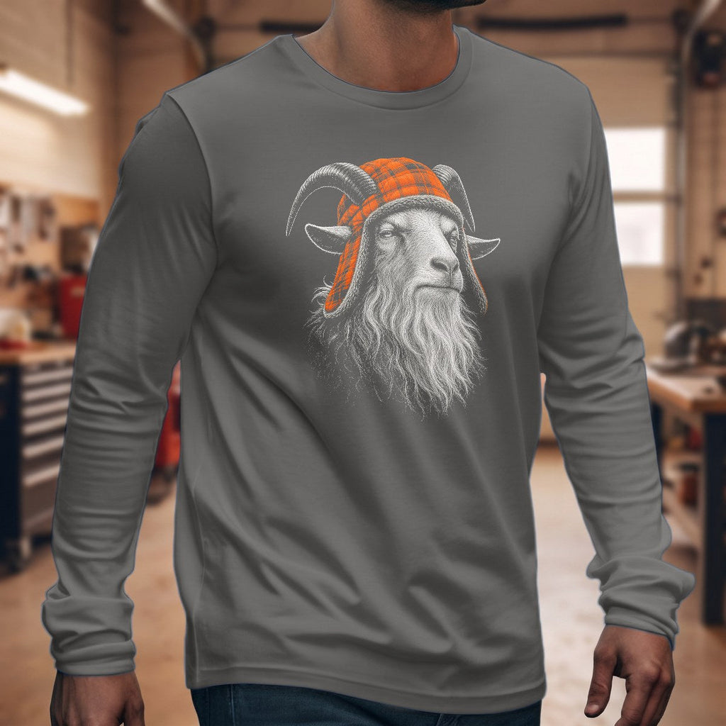 Goat Grandpa Trapper Long Sleeve Tee