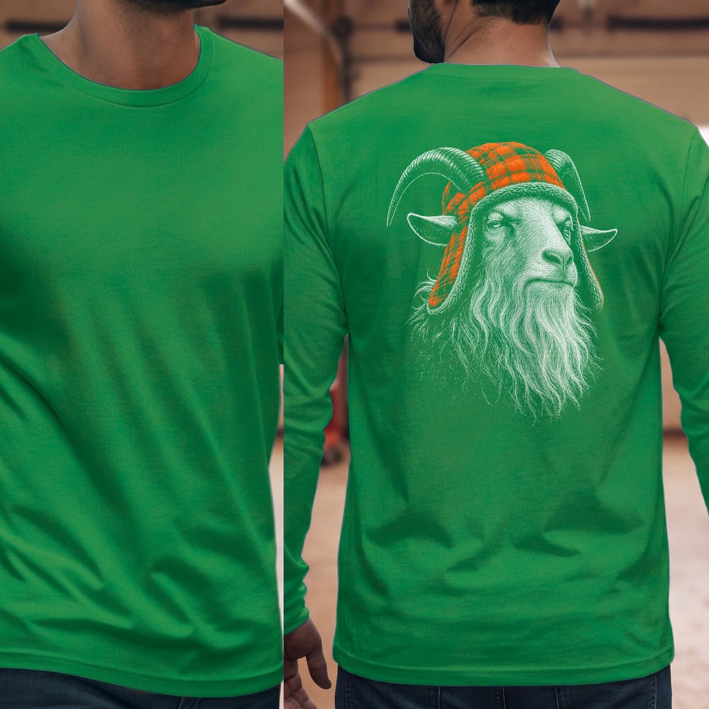 Goat Grandpa Trapper Long Sleeve Tee