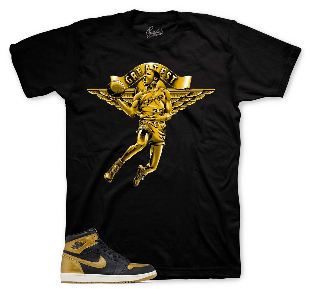 Retro 1 Black Gold Greatest Shirt