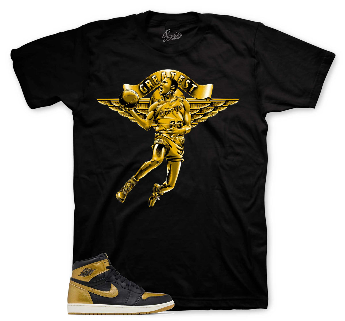 Retro 1 Black Gold Greatest Shirt