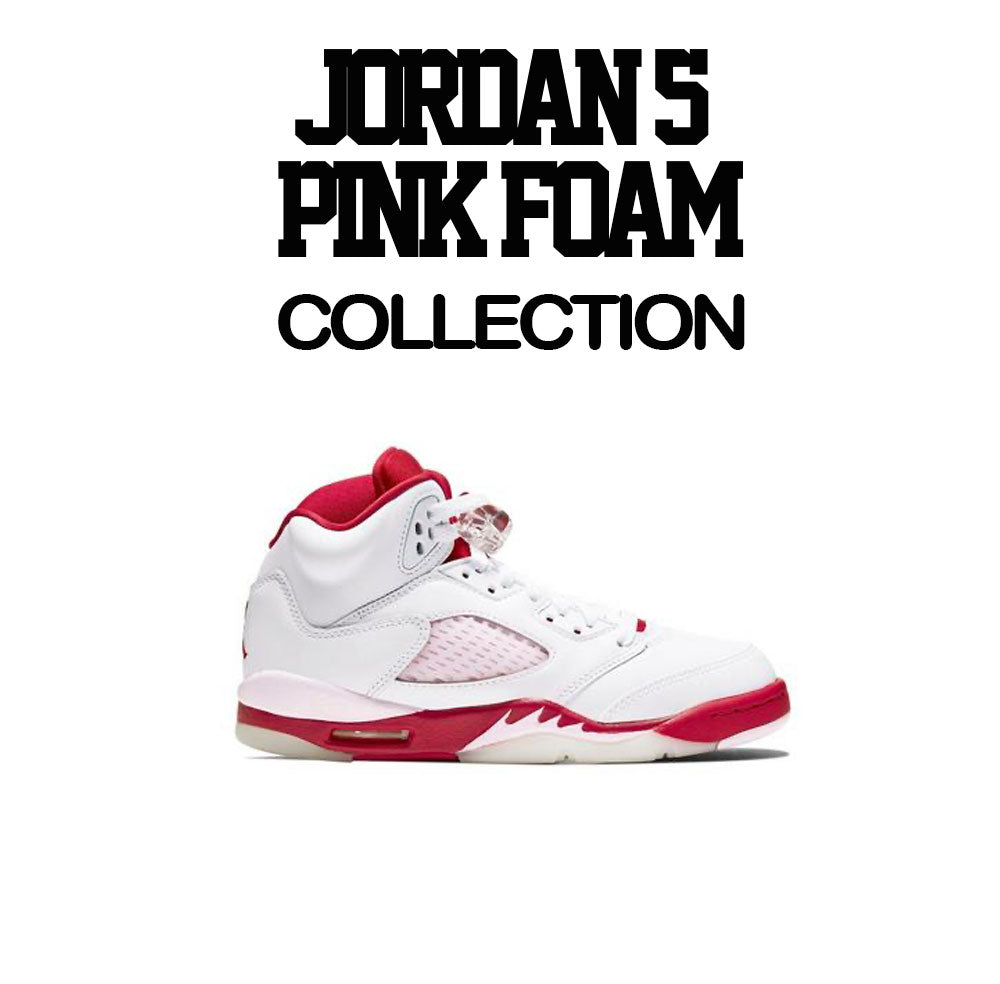 Retro 5 Pink Foam ST Bear Shirt