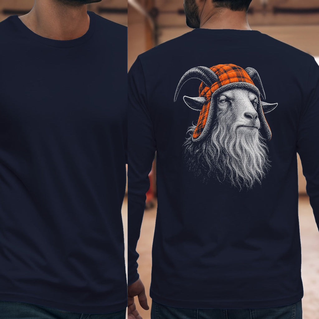 Goat Grandpa Trapper Long Sleeve Tee