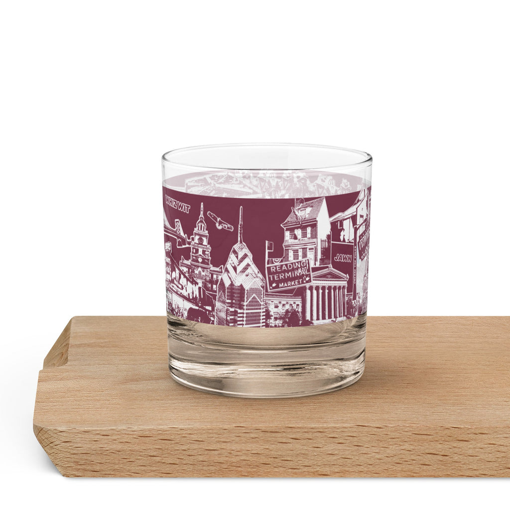"Philadelphia" Rocks Glass