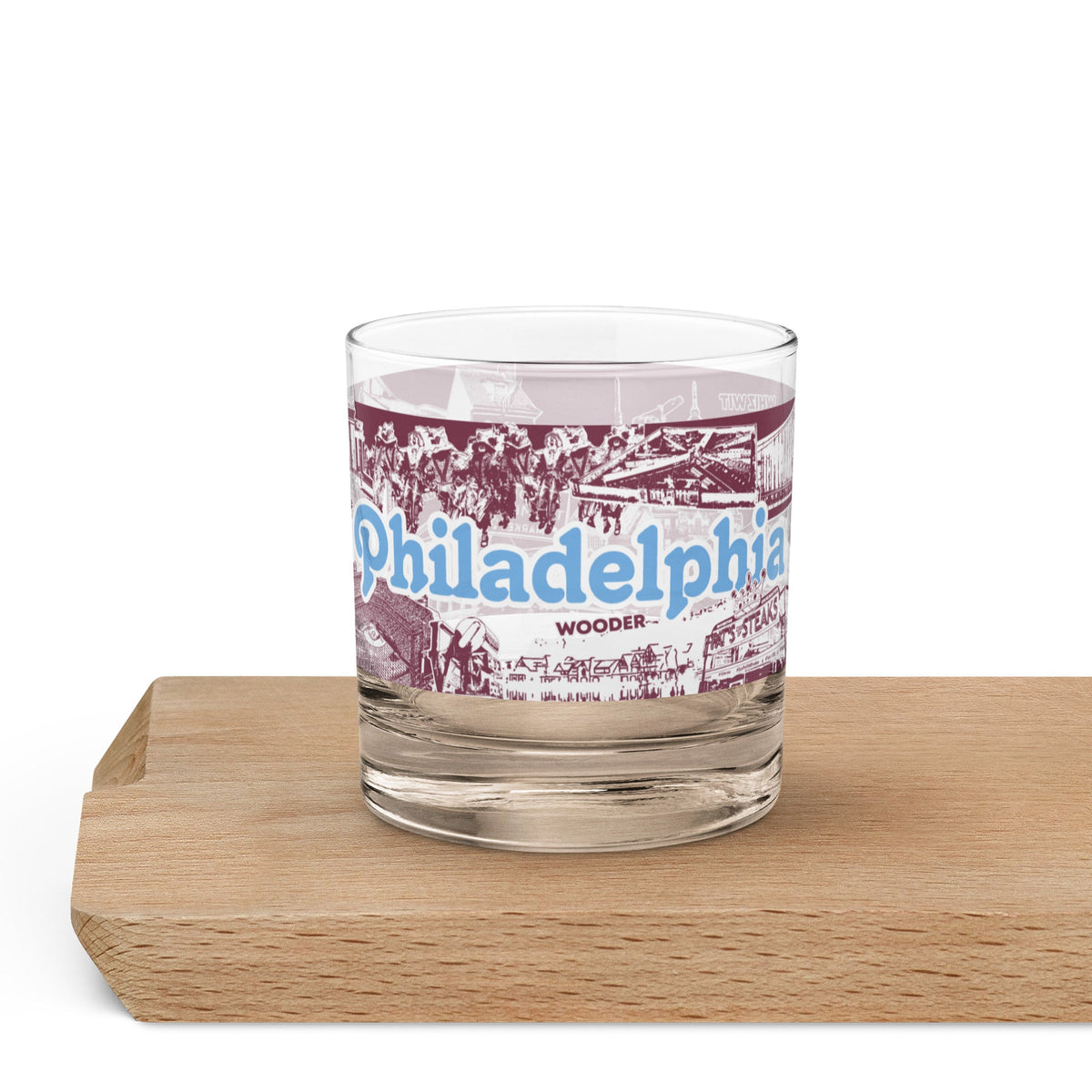 "Philadelphia" Rocks Glass