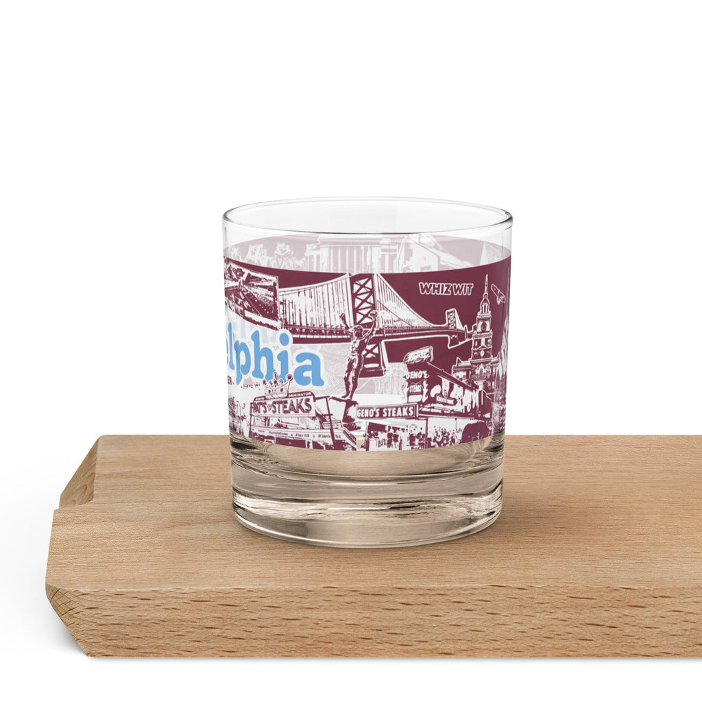 "Philadelphia" Rocks Glass