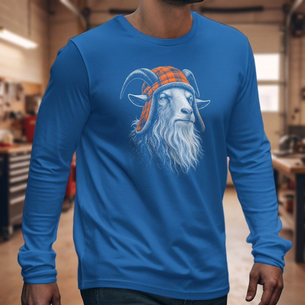 Goat Grandpa Trapper Long Sleeve Tee