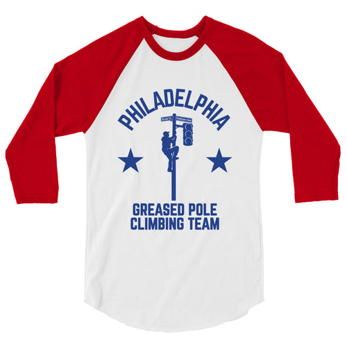 "Philadelphia Greased Pole Climbing Team" 3/4 Sleeve Raglan product image 1