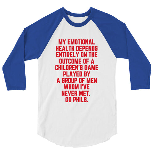 "My Emotional Health Depends on the Phils" 3/4 Sleeve product image 2